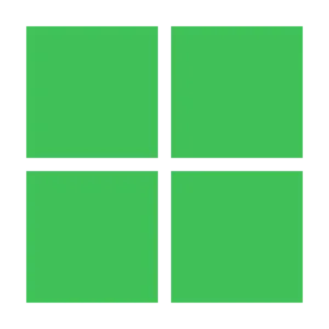 Green windows 11 logo